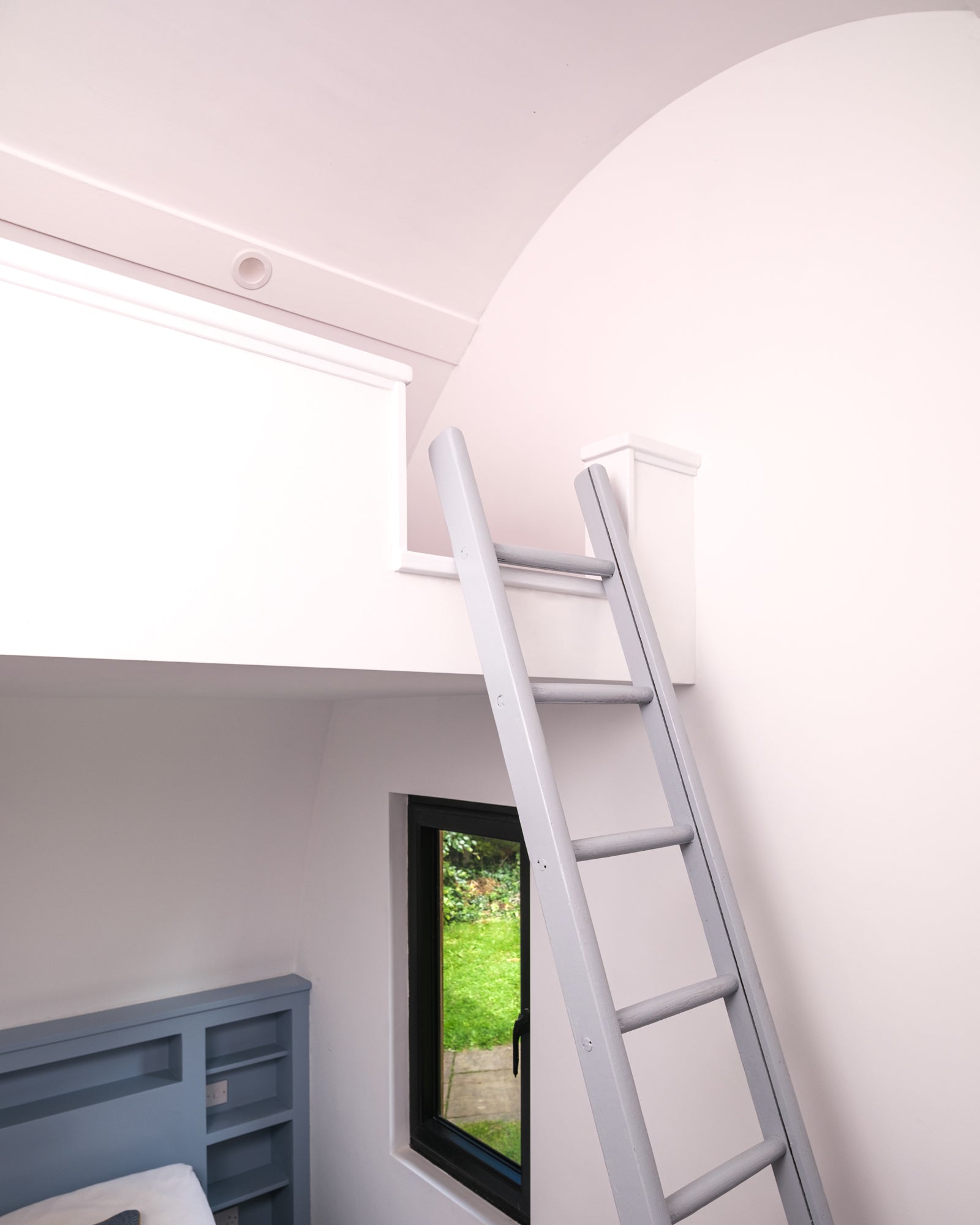 The loft storage space above the bedroom in the Aviator Lodge prototype.