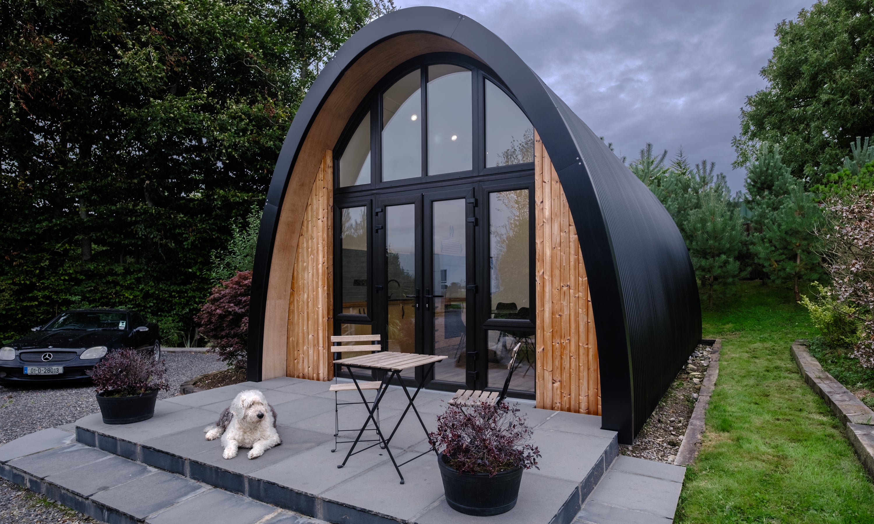 Aviation inspired modular timber prefab for starter home or step-down home in Ireland.