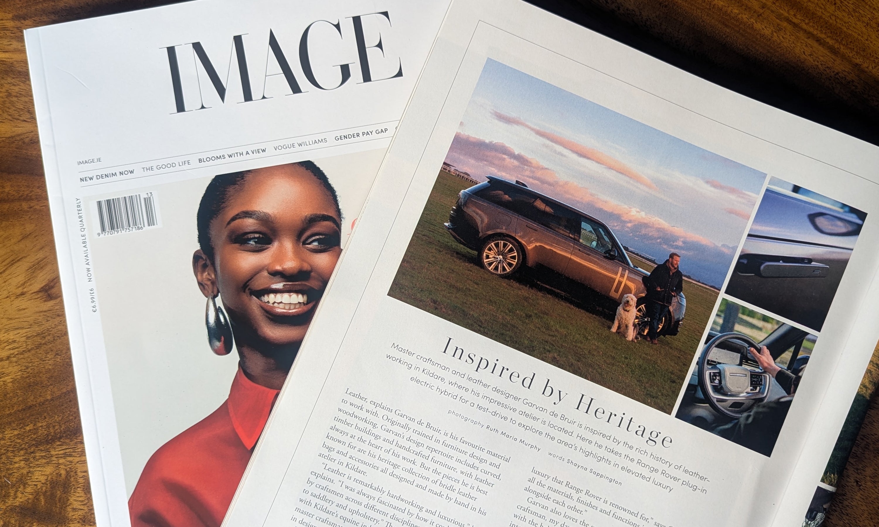 Artisan Garvan de Bruir featured in Image Magazine in collaboration with Range Rover. 
A team from Jaquar-Landrover visited the Atelier in Kildare. 